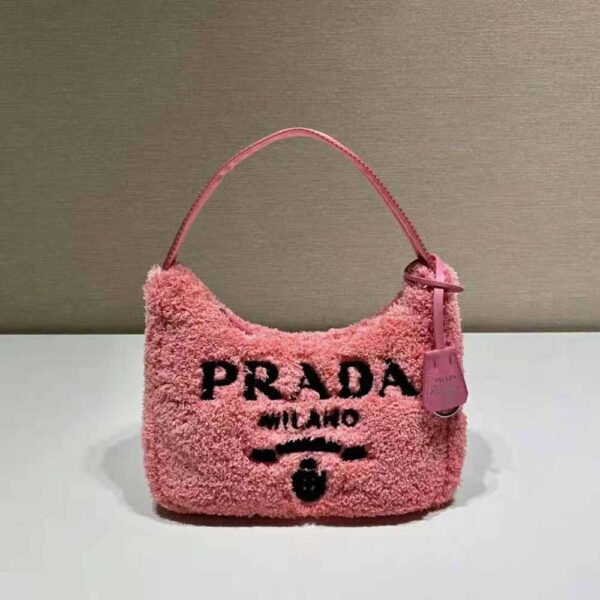 Prada Women Re-Edition 2000 Terry Mini-Bag-Pink (2)