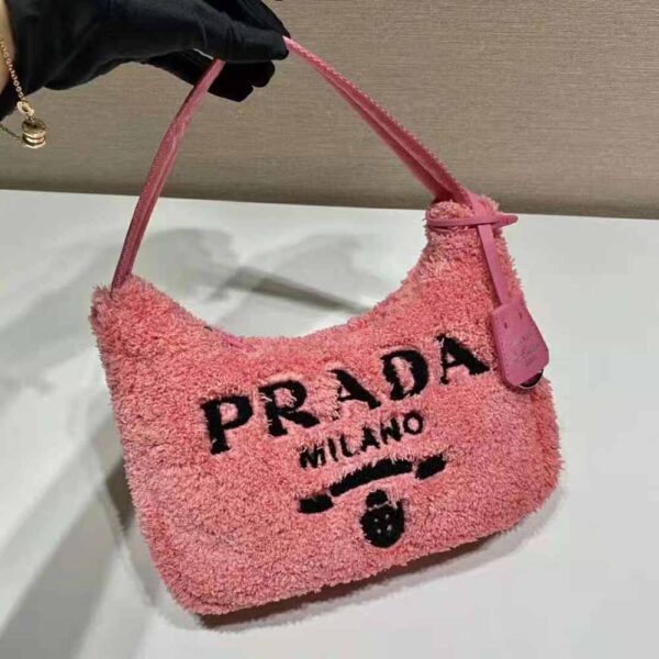 Prada Women Re-Edition 2000 Terry Mini-Bag-Pink (3)