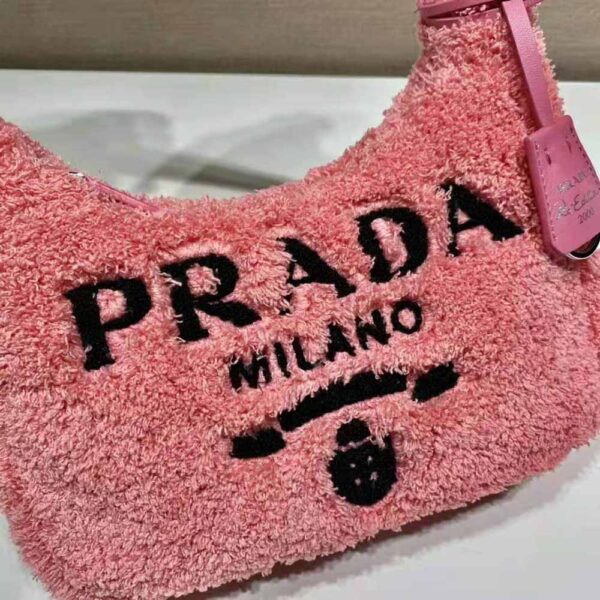 Prada Women Re-Edition 2000 Terry Mini-Bag-Pink (4)