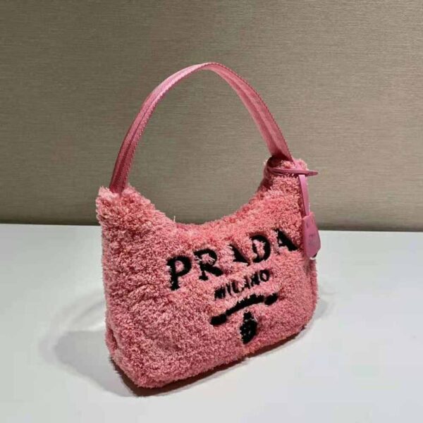 Prada Women Re-Edition 2000 Terry Mini-Bag-Pink (9)