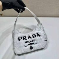 Prada Women Re-Edition 2000 Terry Mini-Bag-White (1)