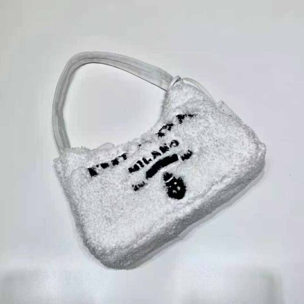 Prada Women Re-Edition 2000 Terry Mini-Bag-White (4)