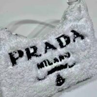 Prada Women Re-Edition 2000 Terry Mini-Bag-White (1)