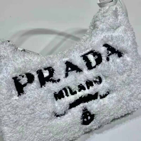 Prada Women Re-Edition 2000 Terry Mini-Bag-White (5)