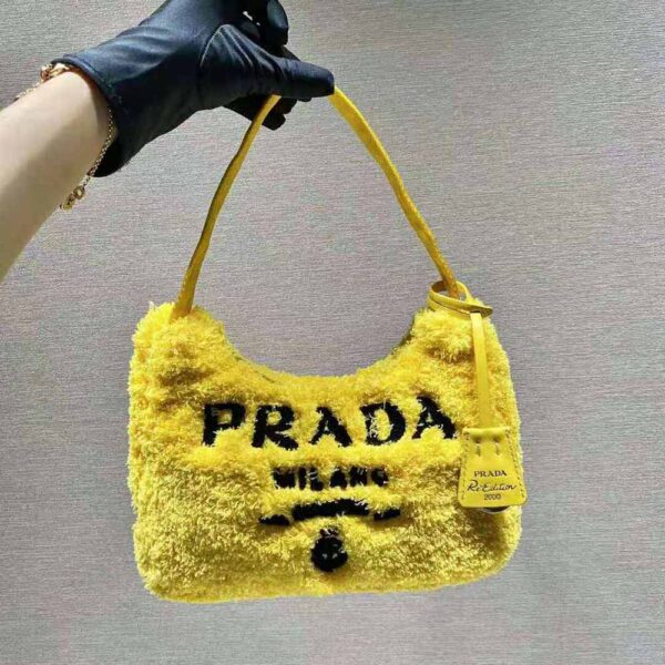Prada Women Re-Edition 2000 Terry Mini-Bag-Yellow (2)