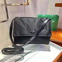Prada Women Re-Nylon Large Padded Shoulder Bag-Black (1)
