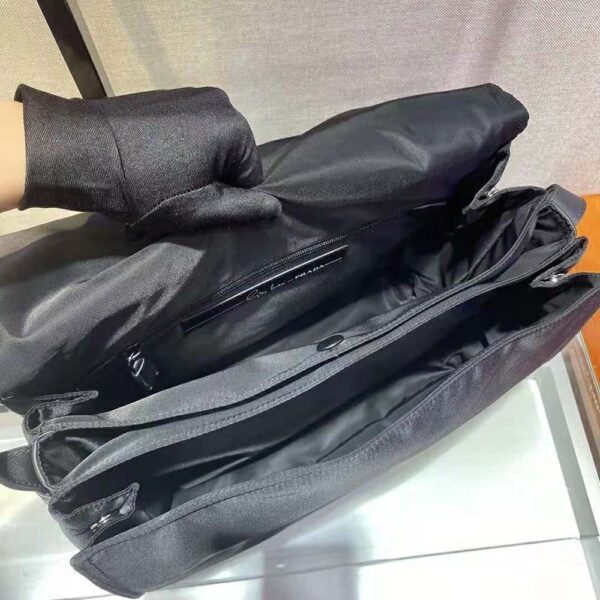 Prada Women Re-Nylon Large Padded Shoulder Bag-Black (9)