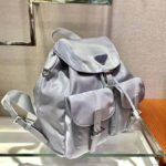 Prada Women Re-Nylon Medium Backpack-Silver – Image 3