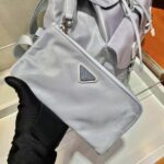 Prada Women Re-Nylon Medium Backpack-Silver – Image 6