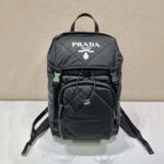 Prada Unisex Re-Nylon Padded Backpack with Hood-Black - Imagen 2