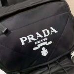 Prada Unisex Re-Nylon Padded Backpack with Hood-Black - Imagen 8