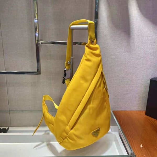 Prada Women Re-Nylon and Leather Backpack-Yellow (3)