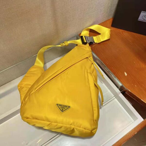 Prada Women Re-Nylon and Leather Backpack-Yellow (4)