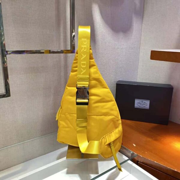Prada Women Re-Nylon and Leather Backpack-Yellow (6)