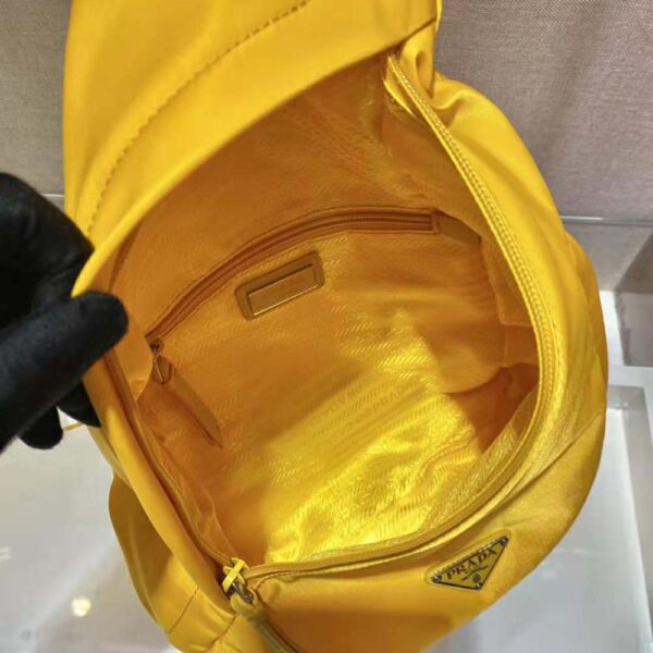 Prada Women Re-Nylon and Leather Backpack-Yellow (9)