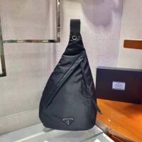 Prada Women Re-Nylon and Leather Backpack-black (1)