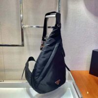 Prada Women Re-Nylon and Leather Backpack-black (1)