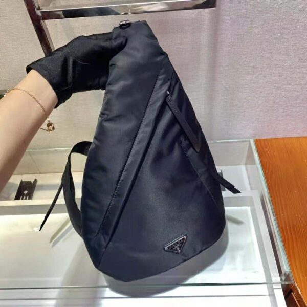 Prada Women Re-Nylon and Leather Backpack-black (4)