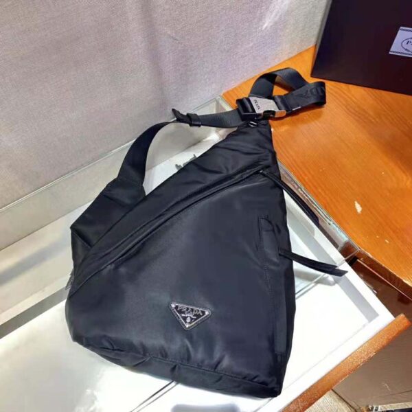 Prada Women Re-Nylon and Leather Backpack-black (5)
