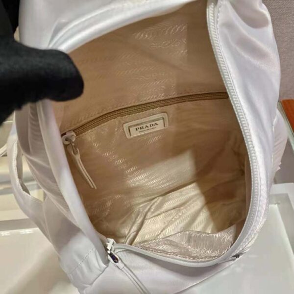 Prada Women Re-Nylon and Leather Backpack-white (9)