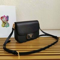 Prada Women Saffiano Leather Prada Emblème Bag-black (1)