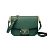 Prada Women Saffiano Leather Prada Embleme Bag-Green