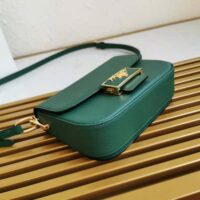 Prada Women Saffiano Leather Prada Emblème Bag-green (1)