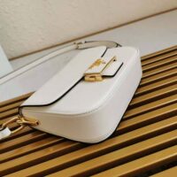 Prada Women Saffiano Leather Prada Emblème Bag-white (1)