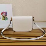 Prada Women Saffiano Leather Prada Embleme Bag-White - Bild 5
