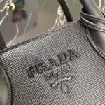 Prada Women Saffiano Leather Prada Monochrome Bag-Black - immagine 9