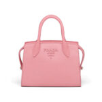Prada Women Saffiano Leather Prada Monochrome Bag-Pink