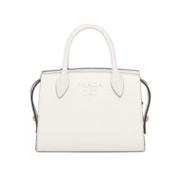 Prada Women Saffiano Leather Prada Monochrome Bag-white (1)