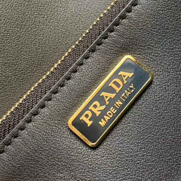 Prada Women Saffiano Leather Shoulder Bag-Black (10)