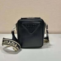 Prada Women Saffiano Leather Shoulder Bag-Black (1)