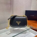 Prada Women Saffiano Leather Shoulder Bag-Black – Image 2