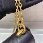 Prada Women Saffiano Leather Shoulder Bag-Black – Image 8