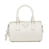 Prada Women Saffiano Leather Top-handle Bag-white (1)