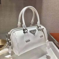 Prada Women Saffiano Leather Top-handle Bag-white (1)