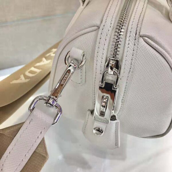 Prada Women Saffiano Leather Top-handle Bag-white (6)