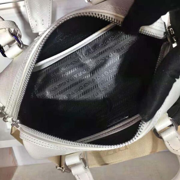 Prada Women Saffiano Leather Top-handle Bag-white (9)