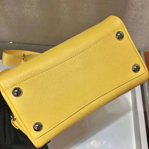 Prada Women Saffiano Leather Top-handle Bag-yellow (6)
