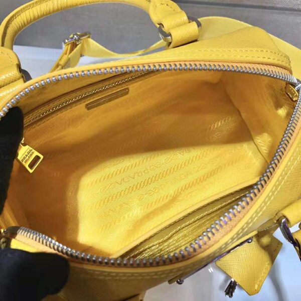 Prada Women Saffiano Leather Top-handle Bag-yellow (9)