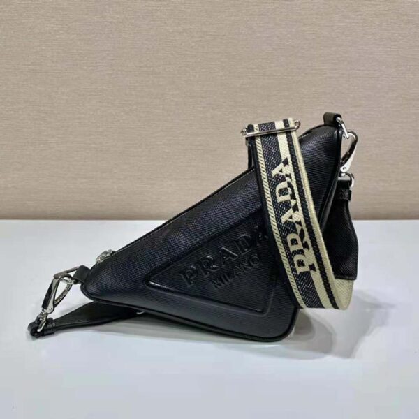 Prada Women Saffiano Prada Triangle Bag-Black (3)