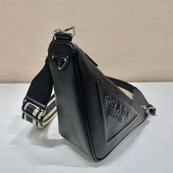 Prada Women Saffiano Prada Triangle Bag-Black (4)