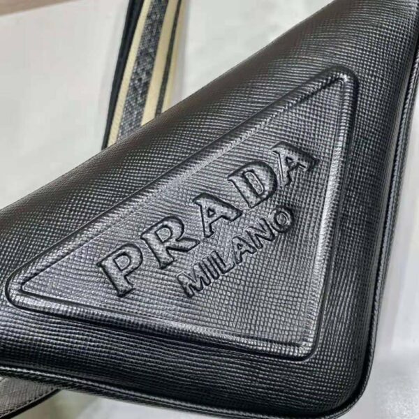 Prada Women Saffiano Prada Triangle Bag-Black (6)