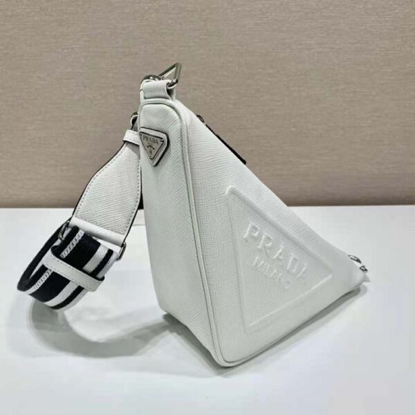 Prada Women Saffiano Prada Triangle Bag-White (3)