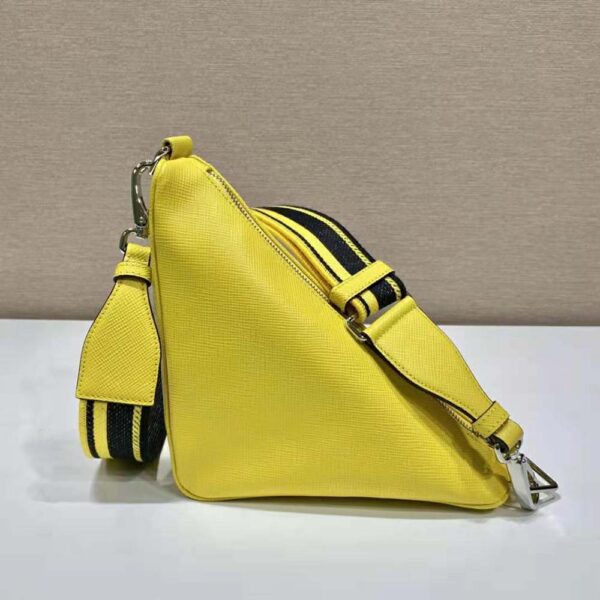 Prada Women Saffiano Prada Triangle Bag-Yellow (6)