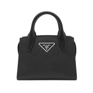 Prada Women Saffiano leather Prada Kristen Handbag-Black