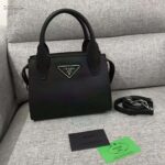 Prada Women Saffiano Leather Prada Kristen Handbag-Black – Image 3