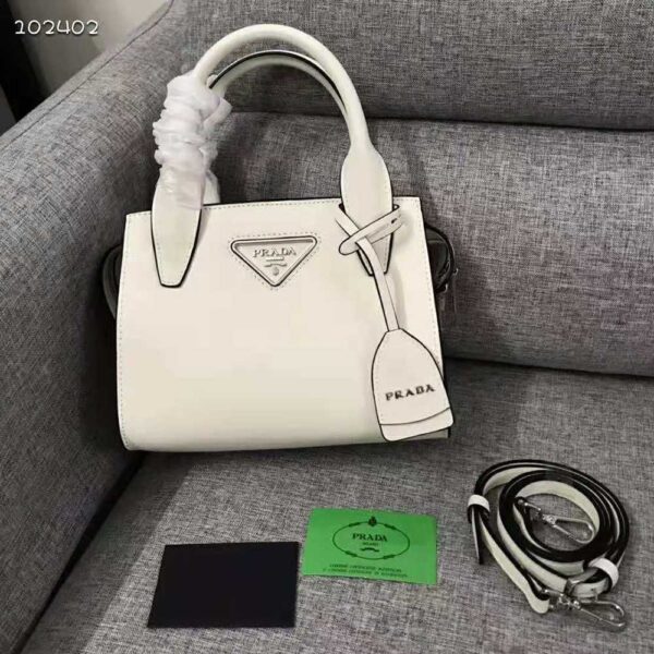 Prada Women Saffiano leather Prada Kristen Handbag-white (2)